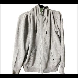 MTA sport gray medium zip up gray hoodie sweater